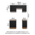 thumbnail image 3 of Cocina Integral Completa Modular Madesa Glamy 160cm MN 07, 3 of 5
