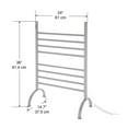 thumbnail image 3 of Ancona Essentia 8-Bar Freestanding Plug-In Electric Towel Warmer, Polished Stainless Steel, 3 of 3