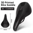 thumbnail image 6 of Bicycle Seats Carbon Fiber 3d Printed Saddle Racing Bike Seat Cushion Ultralight Road Mountain Bike Saddle 143mm,1 x Seat Cushion,Black, 6 of 6