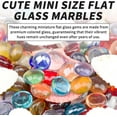 thumbnail image 5 of 1 LB Mixed Color Flat Glass Beads, 160-180PCS Small Glass Marbles, Mini Flat Round Pebbles for Vase Filler and Floral, Fish Tank Rocks Decorative Gemstones for Home and Aquarium Décor, 5 of 6