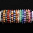 thumbnail image 2 of Natural Stone Bracelet Amethyst Tiger Eye Rose Quartz Obsidian Agate Beads Jewelry Gift For Men Magnetic Health Protection Women, 2 of 7