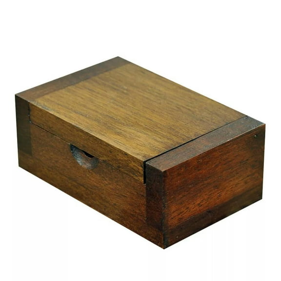 K-KED Vintage Delicate Jewelry Trinket Box Wooden Delicate Jewelry Case Small Storage Box Desktop