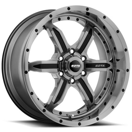 20" Inch SOTA 572AB SPYK 20x9 6x120 +18mm Anthra-Kote Black Wheel Rim