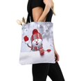 thumbnail image 3 of ASHLEIGH 3D Happy Snowman with Christmas Tree and Balls Canvas Tote Bag Resuable Grocery Bags Shopping Bags Perfect for Crafting Decorating for Women Men Kids, 3 of 3