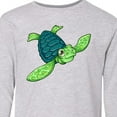 thumbnail image 4 of Inktastic Sea Turtle with Swirls Long Sleeve Youth T-Shirt, 4 of 5