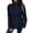 Navy, variant on Waterproof Hiking Jacket for Women, Hooded Full Zip Outdoor Rain Coat, Lightweight Windproof Outerwear, 1 Piece, S-XXL, Plus Size Friendly