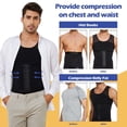 thumbnail image 3 of Lilvigor Men Body Shaper Compression Shirts Slimming Vest Tummy Control Underwear Girdle Waist Slimmer Shapewear, 3 of 9