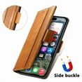 thumbnail image 4 of Decase for iPhone 16e Flip Wallet Cover,Shockproof Flip Kickstand PU Leather Case with Cash & Card Slots Holder Stand Cover, Business PU Leather Wallet Phone Case for iPhone 16e,Lightbrown, 4 of 11