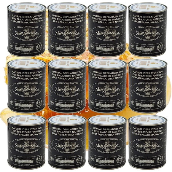 Sharonelle Soft Wax All Purpose Natural Depilatory Canned Wax (12 pcs, Honey)