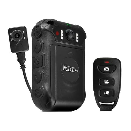 Pyle Vigilante Pro Compact & Portable HD Body Camera, Person Worn Camera (Audio & Video Recording) Night Vis, Reable Battery, 16GB Memory, Water Resistant, with Pocket