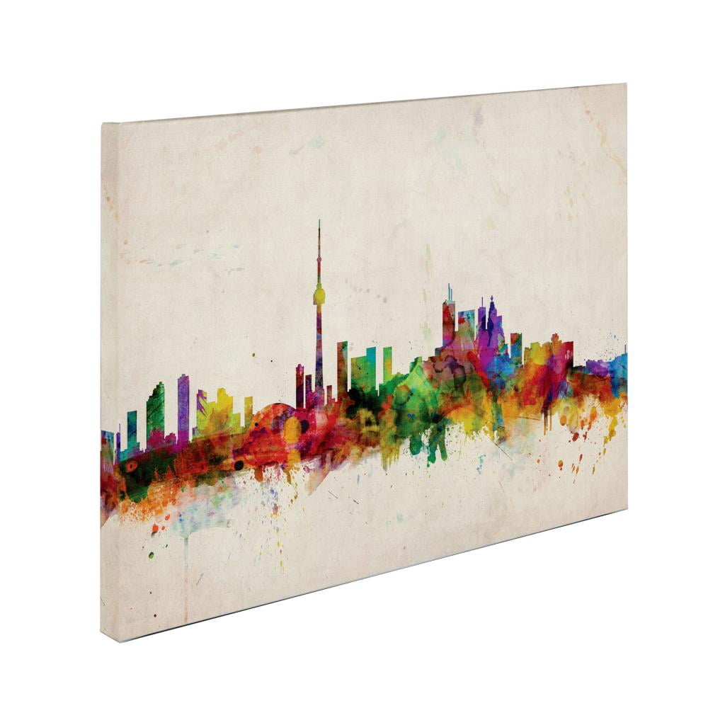 Trademark Art 'Toronto Skyline' Canvas Art by Michael Tompsett
