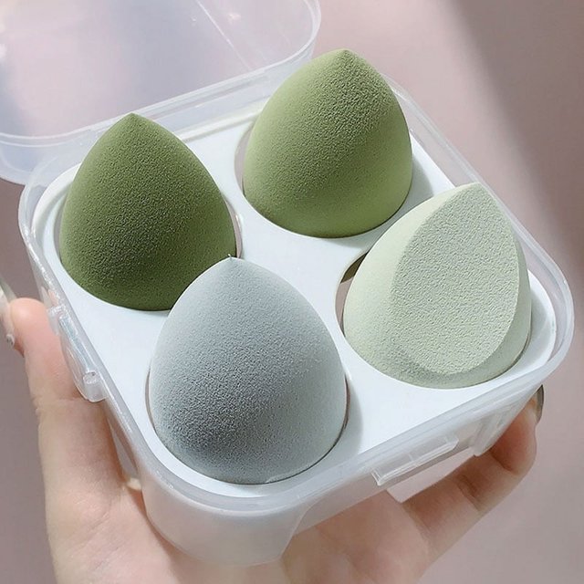Juego de huevos de maquillaje con esponja de agua, forma de gota de agua, herramienta de maquillaje, huevo de maquillaje