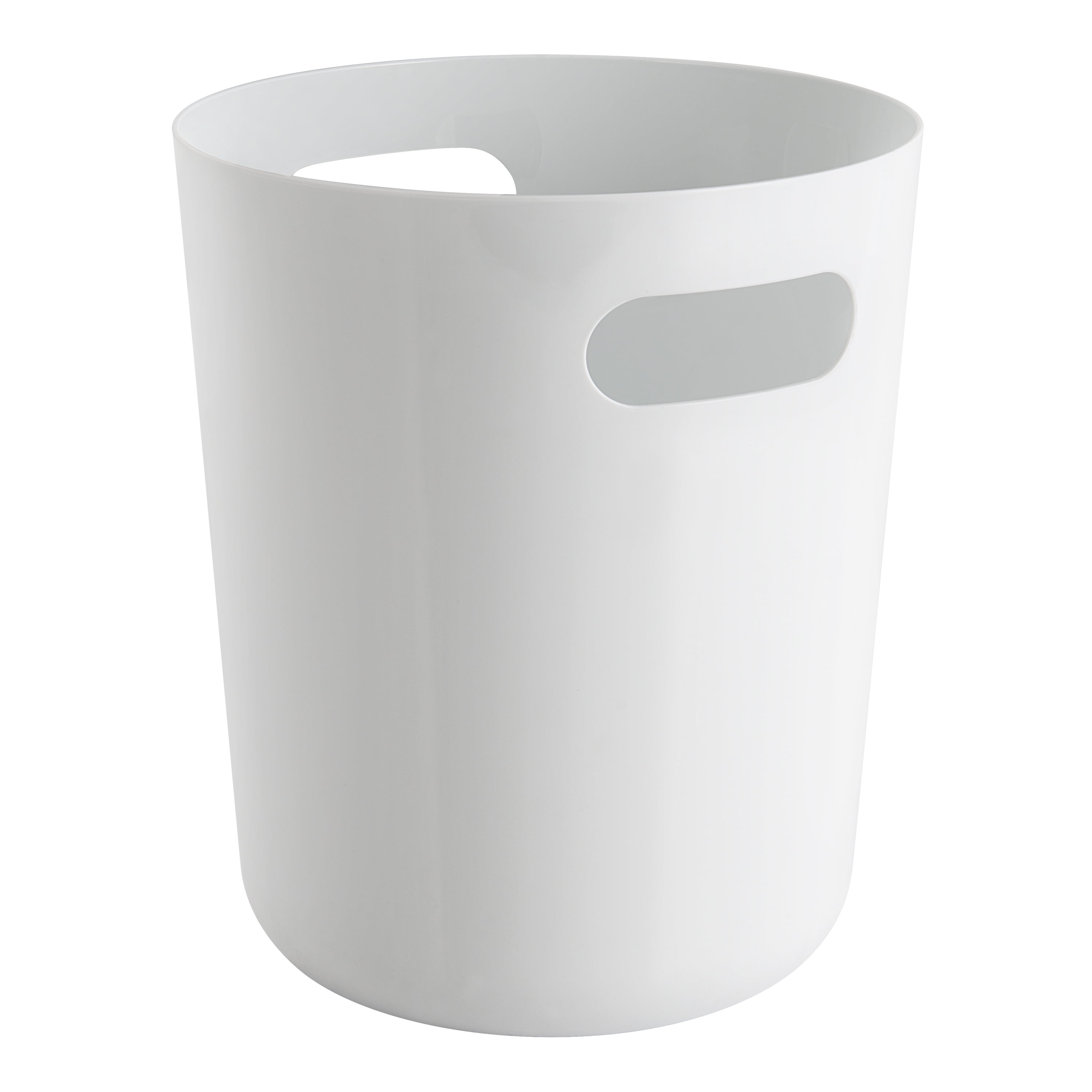 Mainstays Basic Plastic 1.45 Gallon Wastebasket in Arctic White for Bathroom, Bedroom or Office