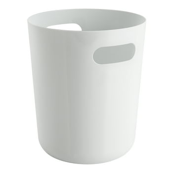 Mainstays Basic Plastic 1.45 Gallon Wastebasket in Arctic White for Bathroom, Bedroom or Office
