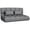 Grey, variant on HOMCOM Adjustable Floor sofa Foldable Lazy Sofa Sleeper w/ 2 Pillows Grey