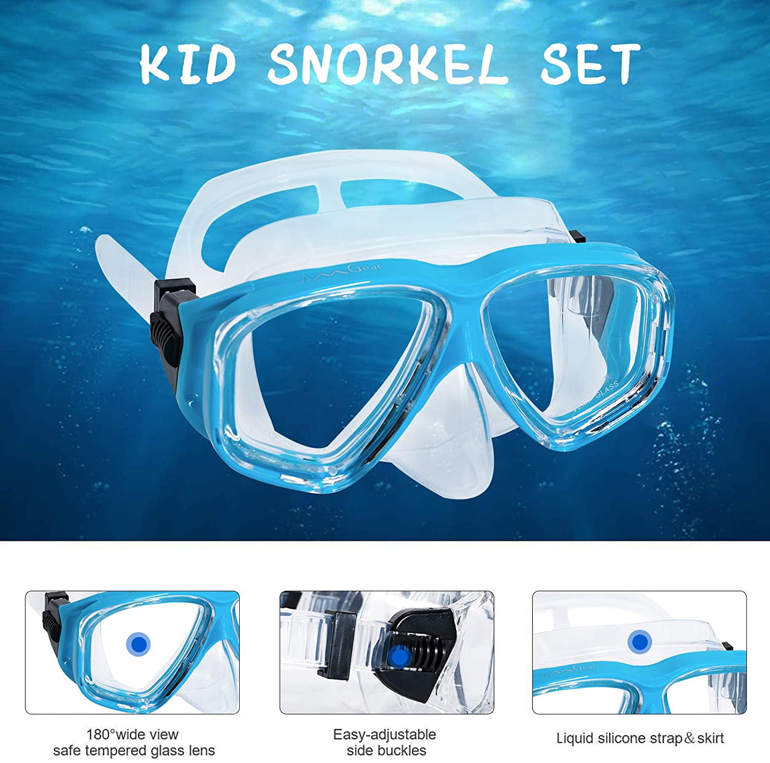 Set 4 Safety First Splash-N-Swim Child-Sized Masks Goggles Assortment 