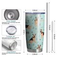 thumbnail image 6 of 20 Oz German Shepherd Dog and Music Coffee Tumbler Double Wall Insulated Stainless Steel Water Bottle | Metal Reusable Thermoses Flask with Cup Cap | Leak & Sweat Proof with Anti-Dust Lid, 6 of 7