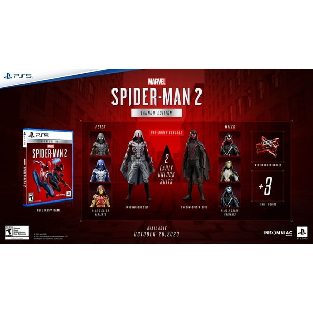 PS5 Marvel Spider-Man 2セット MARVEL'S SPIDER-MAN 2 – Launch Edition (PS5) - Walmart.ca