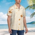 thumbnail image 3 of Fotbe Pita Tortilla Camisa Hawaiana para Hombre Unisex – Camisa Casual de Verano con Botones de Manga Corta de Algodón y Lino,3X-Large, 3 of 7