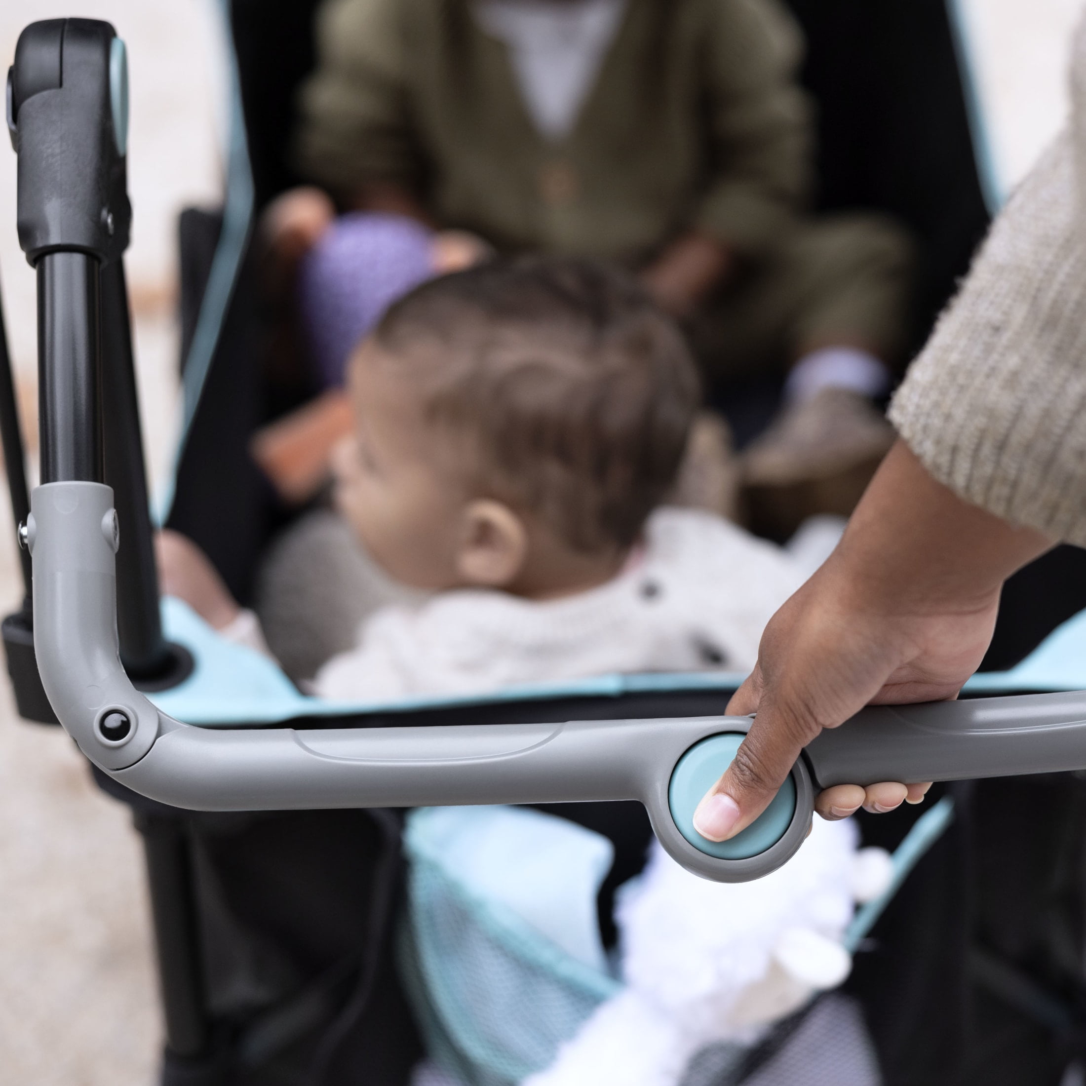 Ingenuity Pop 'N Ride Stroller Wagon - Black & Teal