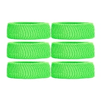 Unique Sports Athletic Performance Team Pack of 6 Headbands - Lime Green