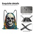 thumbnail image 3 of Yiaed Modern Hip-Hop Skull Print Drawstring Bags Drawstring Backpack Bulk String Back Pack Gym Sport Bag-Medium, 3 of 5