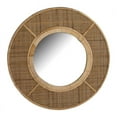 thumbnail image 2 of Maraya Tan Rattan-Bamboo Round Boho Wall Mirror, 2 of 6