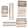 thumbnail image 2 of Juego de 6 piezas para sujetadores, bragas y calcetines: cajas de almacenamiento tipo cajón en tela a cuadros beige Organizador de ropa interior, 2 of 8