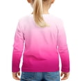 thumbnail image 3 of FAIWAD Girls Casual Twist Front Sweatshirt Tie Dye Printed Long Sleeve Crop Pullover Teen Lightweight Daily School Clothes, 3 of 6