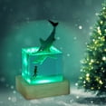 thumbnail image 2 of PRINxy Marine Resin Ornament,Colorful Glowing Mini Ornament Decoration With USB Stand,Cool Gift For Family,Suitable For Home Office Bedroom Relaxing Decoration,Light Blue,C, 2 of 7