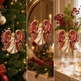 thumbnail image 3 of Vintage Angel Theme Christmas Hanging Ornaments, Creative Xmas Candy Cane Motifs Design with Vibrant Color Shatterproof Decor for Festive Home Xmas Tree Mantel Garland Gift Wrapping, 3 of 6