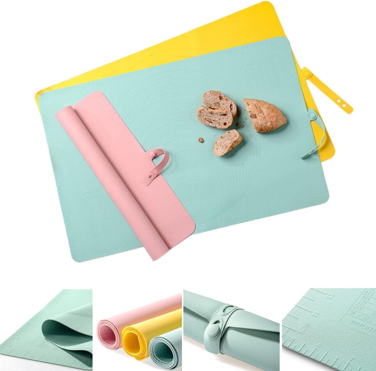 Extra Large Silicone Baking Mat Extra Large Kitchen Silicone Pad  Multifunctional Non Slip Non Stick Silicone Pastry Mats Can Be Rolled up  Large