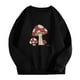 thumbnail image 1 of Lilgiuy - Sudadera de gran tamaño para mujer, con estampado divertido y novedoso de plantas y hongos, de manga larga, informal, de cuello redondo y corte holgado, 1 of 5