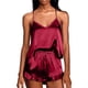 thumbnail image 1 of Txlixc Camisón de verano femenino de 2 piezas, chaleco de cuello V sin mangas + pijama corto Txlixc moda, 1 of 6