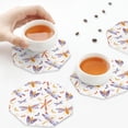 thumbnail image 4 of Leather Coasters with Heat-resistant for Drinks, Moths Dragonflies Butterflies -标题2 Octagon, 4 of 5