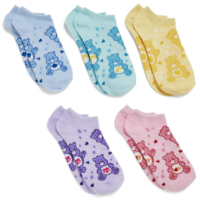 Calcetines Tobilleros Invisibles para Mujeres Care Bears, Paquete de 5