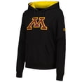 thumbnail image 2 of Women's Colosseum  Black Minnesota Golden Gophers Big Logo Pullover Hoodie, 2 of 3