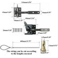 thumbnail image 6 of Ihvewuo Self-Locking Gate Latch Carbon Steel Post Mounted Fence Gate Latch Heavy Duty Automatic Gravity Lever Locking Fence Spring Cable Pull For Wooden Vinyl Gate, 6 of 10