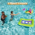 thumbnail image 2 of juegos de juguetes inflables para piscina con lanzamiento de aros, incluye juego de lanzamiento de aros y maíz y bomba de aire, juegos de piscina flotantes para niños y adultos multijugador, 2 of 5