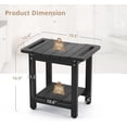thumbnail image 2 of HDPS Shower Chair for Inside Shower, Shower Stool with Towel Rack & Storage Shelf - Waterproof, Non-Slip, Handles - Indoor/Outdoor Shower Bench, Black, 2 of 6