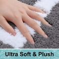 thumbnail image 2 of Smiry Luxury Microfiber Bathroom Rug Mat 20"x30" Soft Absorbent Bath Rug Non-Slip Plush Shaggy Bath Carpet,Dark Grey, 2 of 7