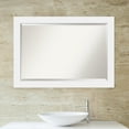thumbnail image 3 of Amanti Art Beveled Wood Bathroom Wall Mirror - Corvino White Frame - Outer Size: 41 x 29 in, 3 of 5