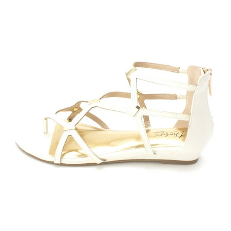 Thalia Sodi Womens Pamella Open Toe Casual Strappy White Lizard Size 70 Thalia Sodi Womens Pamella Open Toe Casual Strappy White Lizard Size 70