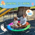 thumbnail image 6 of PRINIC 43" Saucer Tree Swing for Kids, Waterproof Flying Saucer Swing for indoor/playground Textilene fabric seat & Stainless steel frame, 6 of 10