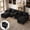 Black, variant on Wiilayok 133" U Shaped Cloud Couch Modular Sectional Couches for Living Room Fluffy Chenille Deep Seat Sofa set w/ Double Chaise Lounge, Storage Central Console, Cup Holders, USB Port, Sunset Orange