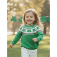 thumbnail image 5 of Loicainy Toddler Baby Irish Knit Sweater 6 9 12 18 24 Months 2T 3T 4T 5T Shamrock Embroidery Crew Neck Long Sleeve Tops, 5 of 10