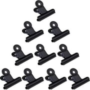 Tatum88Set of 12 Small Metal Hinged Clips/Clips for Crafts, Drawings, Photos, Home Kitchen and Office Use (Black, 38mm)