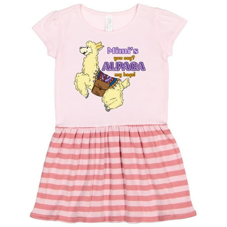 

Inktastic Cute Jumping Alpaca Mimi s You Say ALPACA my Bags Gift Toddler Girl Dress