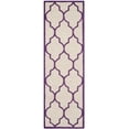 thumbnail image 2 of SAFAVIEH Cambridge Kevin Geometric Wool Runner Rug, Ivory/Purple, 2'6" x 6', 2 of 6
