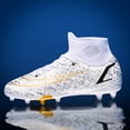 thumbnail image 5 of Zapatos de fútbol para hombre, botas de fútbol para entrenamiento al aire libre, AG/TF, hierba, antideslizante, tobillo alto, zapatillas cómodas, talla 35-45, novedad de 2022, 5 of 5